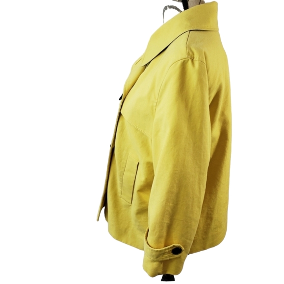 Lauren Ralph Lauren Yellow Double Breasted Coat - Picture 3 of 8